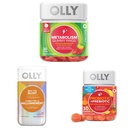 OLLY metabolizmus Gummy Pruhy, jablkový Cider Ocogar, vitamín B12, Chróm, Energia a Tráviace zdravie Žuvacie doplnok (30 Počet) a OLLY Beat Bloat Kapsule, Tráviaca podpora Enzymes, Dodatok pre ženy (25 Počet)