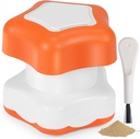 Johnbee Pill Crusher, Pill Grinder Fine Powder Extremely Fine. Oddelenie skladovania. Pilulky drviče pre staršie, Rodinné a domáce zvieratá. Silikónové hrany. Brúsiť viacnásobné pilulky naraz - Čistenie kefky (Orange)