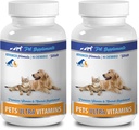 mačka antioxidanty - Domáce zvieratá Ultra vitamíny - pre psy a mačky - Imunitné zdravie - Výhody pre vlasy a pleť - mačka Vitamín B doplnok - 180 Liečby (2 fľaše)
