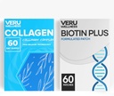 Veru Wellness Hair Skin Nail Duo Lifestyle Patches - Biotin Collagen - Self Adhesive Time Release Topical Patch, 8-10 Hours (60 Day Supply)