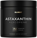 Astaxantín 24 mg + Lykopén 50 mg Klinická sila Karotenoidy Skin Supplement w. 100% Natural from MicroAlgae - Best Astaxantin Supplements for Skin Health & Pigmentation - Astaxantina