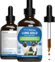 Pet Wellbeing Lung Gold pre mačky - Lung Immune Support, Low Respiratory Health, Open Airways, Normal Breathing, Reishi, Coptis - Veterinarian-formulované bylinné doplnky - 4 oz (118 ml)