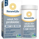 Renew Life Probiotic Adult 50 Plus Probiotické Kapsule, Daily Supplement Supports Urinary, Digestive and Immune Health, L. Rhamnosus GG, Dairy, Soy and glutton-free, 30 miliárd CFU, 30 Počet