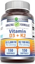 Amazing Formulas Vitamín D3 5000 IU s vitamínom K2 100 Mcg 