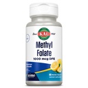 KAL Methyl Folát 1000 mcg, 5- MTHF Active Form, Folic Acid Supplement, Heart Health, Prenatal, Mood and Brain Support, Vegetarian, Natural Lemon ActivMelt, 60- Day Guarantee, 60 Serv, 60 Micro Tablets