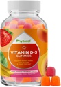Žuvacie vitamín D Gummy pre dospelých - Chutné denné vitamíny D3 Gummy s D3 2000IU na obsluhu - lepidlo a želatína bez gumičky pre dospelých Imunita podpora (1 mesiac)