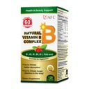 AFC Japonsko prírodný vitamín B komplex s B1, B2, B3, B6, B12, kyselina listová a glutatión kvasinkový extrakt, žiadne syntetické látky, non-GMO, doplnok k stresu, energie, imunitné a nervového systému,120 Vegan Caplets
