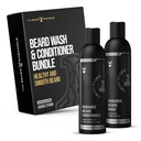 Medvedí boj - medvedí bradavice umývacie a kondicionér Bundle - strieborná kolekcia - balenie 2, Viking búrka - výživný, čistiť, zjemňuje, a posilňuje brada - brada umývanie a kondicionér pre mužov