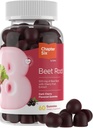 Zahler Beet Root Gumies s Cherry Fruit Extract - 500mg Repné Gummy pre dospelých - Dark Cherry Chlavor - Podporuje prietok krvi a oxidu dusičitého - Vegetarián Kosher Non GMO cvikla Gummy - 60 Počet