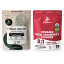 Jungle Powders Ultimate Men's Wellness Duo: 5oz Fadogia Agrestis Extract & 5oz Organic Wild Cranberry Powder - Nigéria Fadogia Supplement for Drive & Passion, USDA Certified Cranberry Superfood