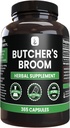 Pure Original Ingredients Butcher's Broom (365 Kapsule), bez horčíka alebo ryžových plniek, vždy čisté, Lab Overené
