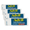 Advil Bolesť Reliever a horúčka Redukcia, Bolesť Relief Medicína s Ibuprofen 200 mg pre bolesti hlavy, Backache, Menstrual Bolesť a bolesť kĺbov Relief - 10 obalené tablety (Stock of 4)