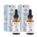 Čisté vynálezy - kokosové kvapky na infúziu vody - príslušenstvo na pitie a vodu - s elektrolytmi - bez cukru, kalórií alebo umelých sladidiel - 30 porcií - 1oz - balenie 2