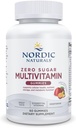 Nordic Naturals Zero Cukor Multi Gumies - Vegetariánska multivitamínové doplnky - Muzionfruit Mango - 60 Pectin-Based Gummies - 12 Základné vitamíny pre dospelých - Non-GMO - 30 Služobné