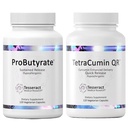 Tesseract Medical Research Optimal Gut & Tissue Bundle, Butyric Acid Complex Gastrointestinálne a kurkumín Metabolite Joint Relief Supplement