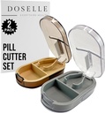 2PCS - Pilulky Cutter Splitter s Mini Pill Box 