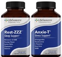 LifeSeasons Anxie-T with Rest-ZZZ - podporuje Mood & Mental Focus - Cíťte sa pokojne a pokojne - Jednoduché napätie a nervozita - Ashwagandha, Kava Kava, GABA & L-Theanine - 240 kapsúl