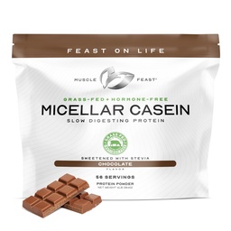 Svalové svaly Trvanlivosť Fed Micellar Casein Protein Powder, Pasture Rased & Hormone Free, Slow Digesting Casein Protein - podporuje prenocovanie svalového zotavenie, lepidlo bez bielkovín prášok - Čokoláda, 4lb
