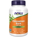 Teraz doplnky, škorica Bark 600 mg, Non-GMO projekt Overené, Zdravá glukóza Metabolizmus *, 120 Veg Kapsule