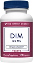 Vitamín Shoppe DIM 100MG s extraktom Bioperine Black Pepper, podporuje Estrogénny metabolizmus pre zdravie žien (120 kapsuly)