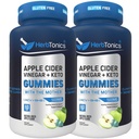 Herbtonics Keto Apple Cider Ocogar Gummies - Trávenie a podpora detoxikácie - Bezcukrové BHB Advanced Formula pre Keto Podpora - Raw ACV s matkou - 120 Vegan ACV Gummies