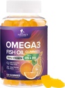 Omega-3 Gumies, Rybí olej Gumies pre dospelých a deti, Omega-3 Gummy vitamíny, EPA a DHA rybí olej Mastné kyseliny Gummy doplnok, Príroda doplnky pre kĺb, zdravie srdca, a podpora mozgu - 120 Počet