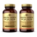 Solgar Choline/Inositol 500 mg/500 mg, 100 rastlinných kapsúl (Stock of 2) - Energetický metabolizmus, zdravie pečene, Essential for Brain & Nerve Function - Non-GMO, Vegan, Kosher - 100 Total Servings