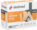 Dealed Asrozmanité balenie rozmanitosti Flexibilné adhezívne pásy Sterilné pásy s non-Stick Pad, Latex Free, Wound Care for First Aid Kit (280 pásy)