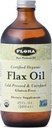 Flora - Ľanový olej - za studena lisovaný, nerafinovaný, organický ľanový olej - obsahuje Omega-3 & Omega-6 - Non-GMO & Gluten-free - udržujte chladený - 17 fl. oz. Amber Sklenená fľaša