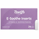 NewLife Naturals Vitamín E domnienky 38IU - Vaginálna suchá podráždenie Menopauza Atrofia Relief - Všetky prírodné Estrogén bez Feminín starostlivosť - 24 Vložiek