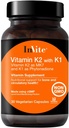 Pozývame zdravie vitamín K2 s K1 - podporuje zdravie kostí a obehu - vitamín K2 ako MK7 a K1 a Phytonadión - 30 Vegetariánskych kapsúl
