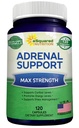 aSquared Nutrition Adrenal Support & Cortisol Manager Supplement (120 Kapsule)-Adrenal Health w/Vitamin C Complex Pills na podporu Únava a stres Relief-Ashwagandha, L-Tyrosine, Rhodiola & Ginseng