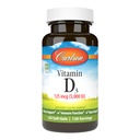 Carlson - vitamín D3 5000 IU (125 μg), zdravie kostí, zdravie svalov, cholekalciferol, vitamín D doplnky, vitamín D3 mäkké gély, 120 softgelov