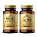 Solgar Folate 1000 mcg - 120 tabliet, 2 balenia - 1000 mcg Bio-Active Metafolin - Vegan, Gluten Free, Dairy Free, Kosher - 240 celkové služby