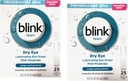 Blink Tears Konzervačné voľné mazacie očné kvapky 25 ct 0,01 fl oz EA (0,4 ml EA) (dávka 2)