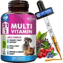 Mačka a pes Multivitamín Tekutina s glukozamínom a brusnicou 15 v 1 Zdravie doplnky pre močové Tract Obličky, močový mechúr, Hip & Joint, Koža & Coat 