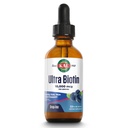 KAL Ultra Biotin 10000mcg DropIns, Liquid Biotin kvapky, Rast vlasov doplnok, vysoká potencia Vitamín B7, zdravé vlasy, koža, nechty a energetická podpora, prírodné zmiešané Berry Flavor, cca 59 Serv, 2oz