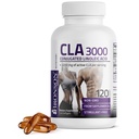 Bronson CLA 3000 extra vysoká potencia podporuje zdravú reguláciu hmotnosti Lean Muscle Mass non-Stimulating Konjugovaná kyselina linolová 120 Softgels