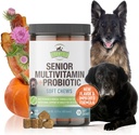 Strawfield Domáce zvieratá Senior Multivitamín + Probiotiká pre psy s mliekom Thitle Joint Support Supplement for Dogs Bacon Flavor 120 Soft Chews