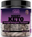 Clean+Lean Night Keto: Prvýkrát za noc Ketogénny spaľovač tukov a pomoc pri spánku 