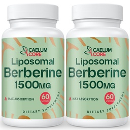 Lipozomálne Berberine HCL - Berberine 1500 mg Vysoká biologická dostupnosť, Berberines Supplement for Women and Men (2 balenia)