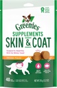 GREENIES Skin & Coat Food Supplements with Fish Oil & Omega 3 Mastné kyseliny, 40-Count kuracie flavor mäkké žuvačky pre dospelých psov všetkých veľkostí