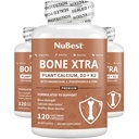 Bone Xtra - Vegan Bone Strength Formula pre silnejšie kosti, Rastlinné vápnik z morských rias, vitamíny D3, vitamín K2, horčík, fosfor a viac pre dospievajúcich, dospelí - 3 mesiace Zásobovanie 3 Balenie