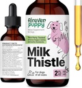 Forever Puppy Milk Thitle Supplement for Psy - Pečeň podpora pre psy s mliekom Thitle extrakt - Silymarin Doplnky a vitamíny pre malé veľké stredné plemeno - Psie pečeň Detox kvapky - 2 oz