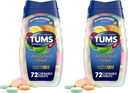 TUMS Antacid Chewable Tablets for Heartburn Relief, Ultra Strength, Assorted Fruit, 72 Tablets (Pack of 2)
