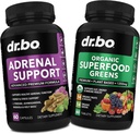 Adrenal Support & Organic Superfood Greens & Fruit Supplements - Daily Energy Super Food Fruits and Veggies Supplement Tablets Plus Zeleninové potraviny
