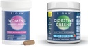 BIOHM Ženské probiotiká 30B CFU & Super Greens/Dids Berry Blast Bundle: Gut & Celková zdravotná podpora, 9 kmeňov, 30-dňová dodávka, bohaté na antioxidanty