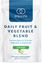 Equilife Daily Fruit & Gristel Blend, Superfood Antioxidant Supplement, Crisp Apple chuť s vitamínom C, Fiber, a 9 Essential Amino Acides, Supports Energy, Low Cugar, Vegan, 30 Servings