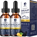 Lukaree 16-v-1 Shilajit kvapky pre mužov a ženy, Ashwagandha, Ginseng, Turmerica, Rhodiola, Amla, Morská mach, tekutý vitamín doplnok s 85+ Stopové minerály a kyselina fulvová, 2 FL Oz (2 balenia)