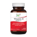 PURE ESENCE LABS Vitamín D 2000 IU - Najlepšia imúnna podpora pre dospelých - Organické a prírodné vitamíny - Posilňovač a diétne doplnky imunity (30 kapsúl)